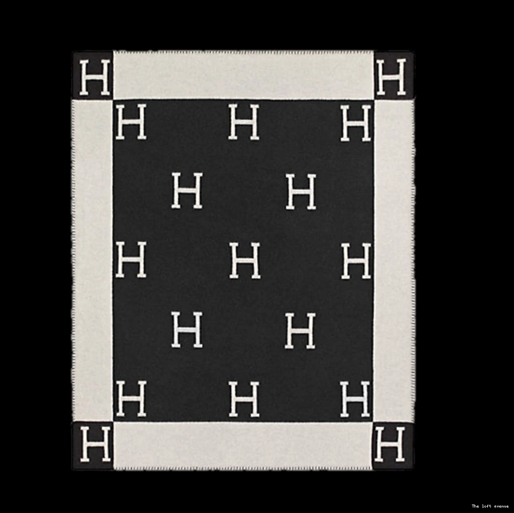WOOL HERMES THROW CLASSIC BLANKET 0822